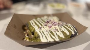 Verdi enchiladas  at Jajaja Mexicana - Hudson Yards in New York City