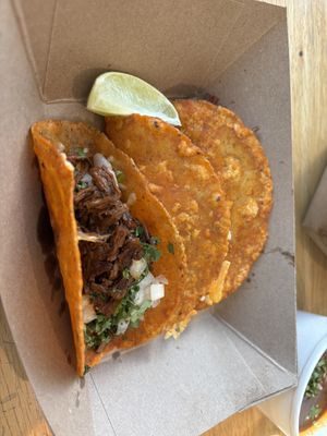 Birria tacos  at Jajaja Mexicana - Hudson Yards in New York City