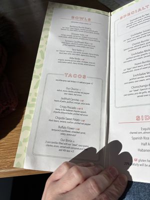 Menu  at Jajaja Mexicana - Hudson Yards in New York City