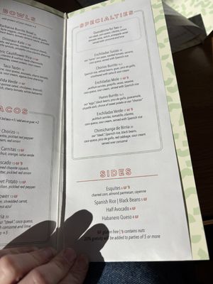Menu  at Jajaja Mexicana - Hudson Yards in New York City