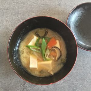 very good taste miso soup at QUIN in Nishinomiya