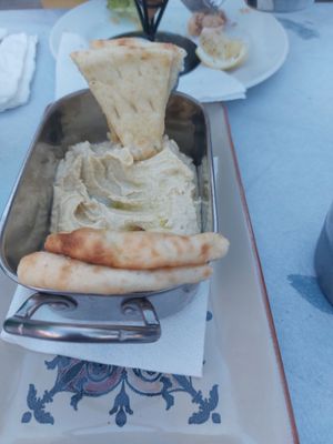 Humus at Sweet Revenge in Zakinthos