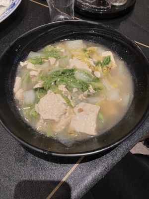 Stewed Cabbage and Tou  at Matstovan Seven in Torshavn