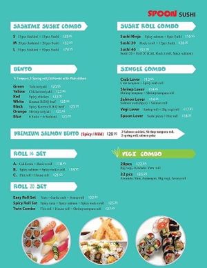 Vegi combo Végé at Spoon Sushi - Elmwood in Moncton