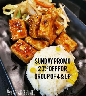 Promo at Yanakee Sushi BBQ in Moncton