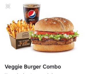 Veggie Burger Combo at Harvey's in Moncton