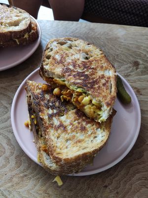 Chickpea toastie at Albatross Café in Bristol