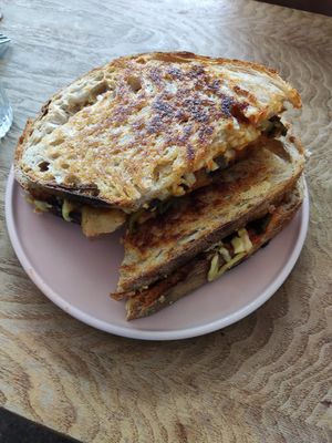 Kimcheese toastie at Albatross Café in Bristol