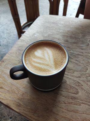 Latte at Albatross Café in Bristol