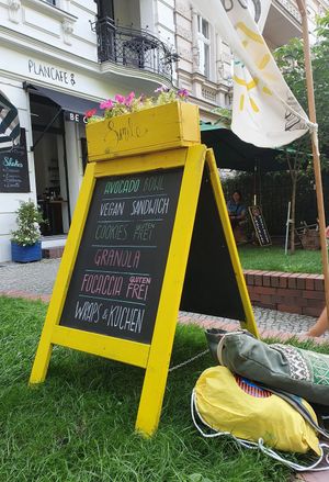 Entrance at Plan Cafe in Berlin