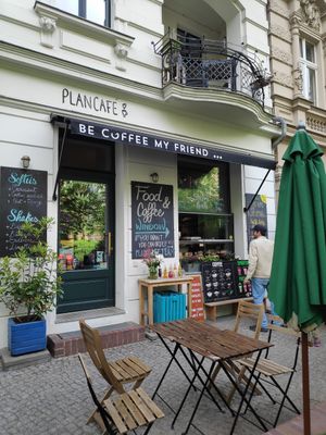 Cafe from outside at Plan Cafe in Berlin