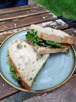 Vegan sandwich at Plan Cafe in Berlin