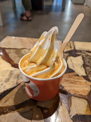 Soft serve with espresso pour over at Florentina in Rotterdam