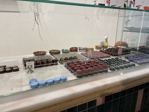 All kinds of partly vegan deserts  at Florentina in Rotterdam