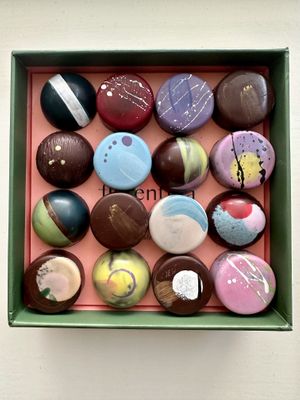 All flavours of chocolates  at Florentina in Rotterdam