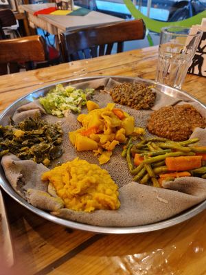 Sharing platter  at Addis Kitchen in South East London