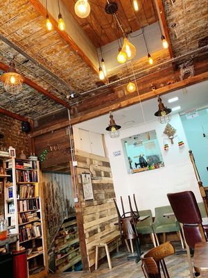 Clean rustic modern decor at Addis Kitchen in South East London