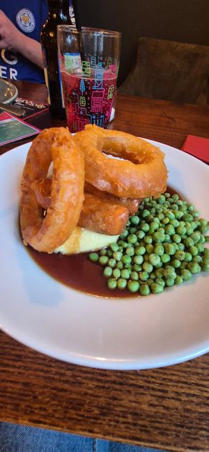 Vegan bangers and mash at The Bulls Head in Ratby