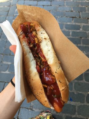 Vegan Carrot Hot Dog  at Zeki Baba in Kas