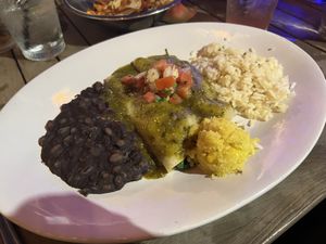 Vegan Mushroom Spinach Enchiladas   at Blue Mesa Grill in Plano