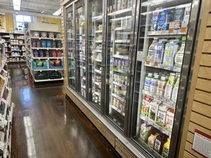 Fridge and milks  at Cornucopia Natural Wellness Market  in Holyoke