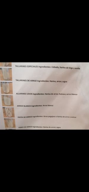 👀Ingredientes de los noodles at OK Wok in Santiago De Compostela