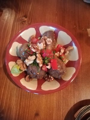 Makdous - vegan cold mezze at Leila's in Budapest