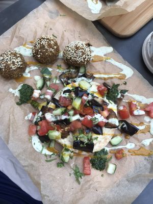 The green pesto is spicy :-) at Mirou in Hamburg