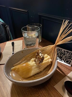 Pineapple Tamale for dessert at La Bartola in Toronto