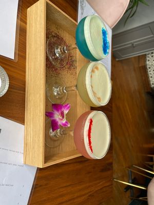 Cocktail flight   at La Bartola in Toronto