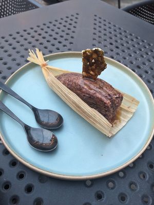Tamal dessert at La Bartola in Toronto