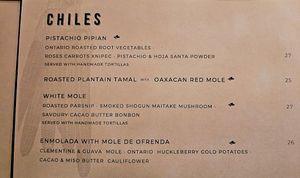 Chiles at La Bartola in Toronto