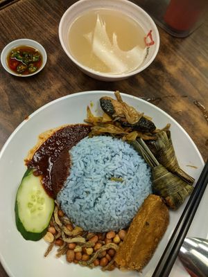 Nasi Lemak - yum at Pine Tree Cafe 长春树 - Fortune Centre in Central Singapore
