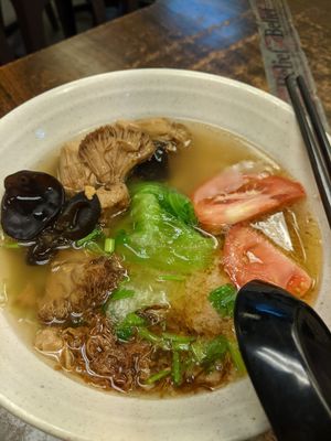 Monkey Head Mushroom noodles at Pine Tree Cafe 长春树 - Fortune Centre in Central Singapore