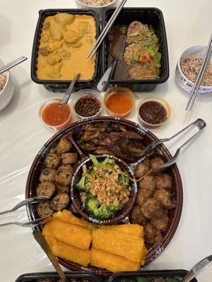 CNY home delivery set (without rice)   at Pine Tree Cafe 长春树 - Fortune Centre in Central Singapore