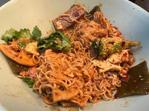 Mala hot pot $15 for 1 pax- it’s fragrant but a bit too ex!   at Pine Tree Cafe 长春树 - Fortune Centre in Central Singapore