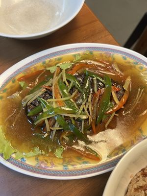 Fake fish   at Pine Tree Cafe 长春树 - Fortune Centre in Central Singapore