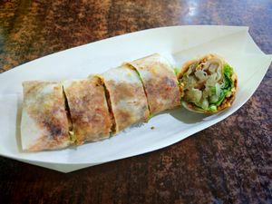 Popiah (taukwa bites replaces eggs) at Pine Tree Cafe 长春树 - Fortune Centre in Central Singapore