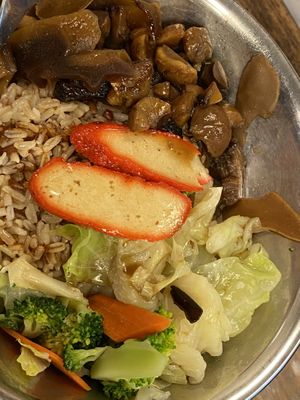 Mushroom chestnut rice  at Pine Tree Cafe 长春树 - Fortune Centre in Central Singapore