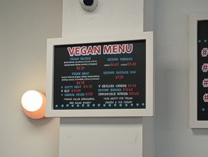 Vegan menu at Ye Ole Fashioned Ice Cream & Sandwich Cafe in Summerville