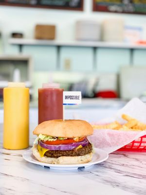 Impossible burger at Ye Ole Fashioned Ice Cream & Sandwich Cafe in Summerville