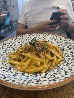 Vegan pasta and pumpkin sauce  at Bepa in Split