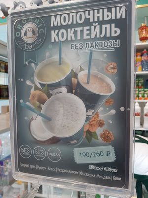 Vegan milkshakes at 33 Pingvina in Vyborg