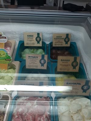 Vegan ice cream at 33 Pingvina in Vyborg