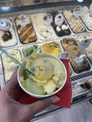 Pineapple and lemon & lime sorbet  at Gelateria Zotos in Santorini