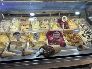   at Gelateria Zotos in Santorini