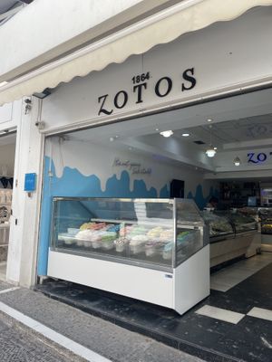   at Gelateria Zotos in Santorini