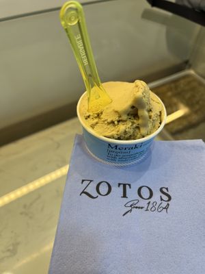 Pistachio  at Gelateria Zotos in Santorini