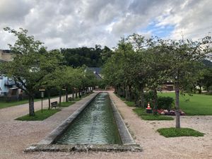Kurpark direkt neben der Terrasse at Sophie's in Berchtesgaden