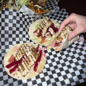 Vegan Chicken Shawarma Tacos  at Brass Monkey Local in St Catharines